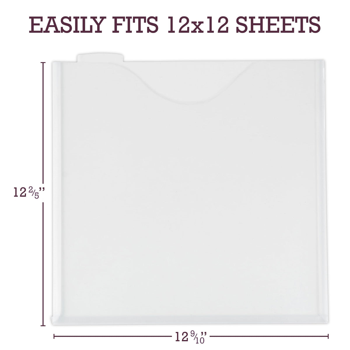 Samsill Scrapbook Storage Organizer Folders 12x12 Inch, 12 Pack, Paper Files with Customizable Tabs, Includes 12 Blank White tabs, Top-Loading, Heavy-Duty Files, Super Clear