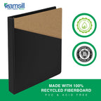 Samsill 2 Inch 3 Ring Binders, Economy Round Ring, Clear View Cover, 425 Sheet Capacity - for School, Home, Office - Black, 12 Pack