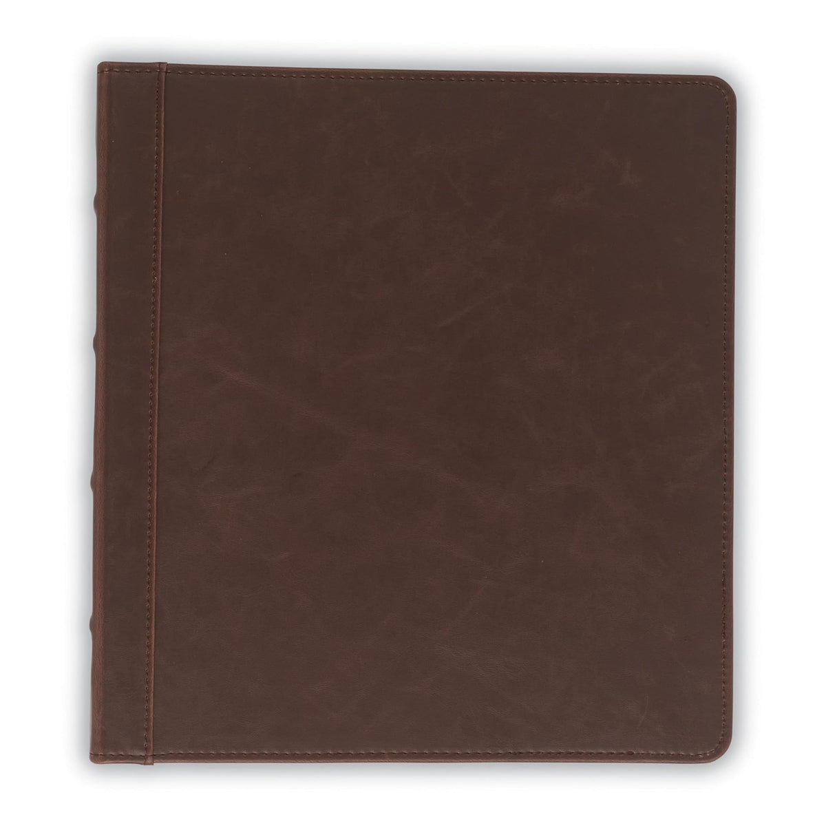 Samsill Vintage Leather Binder, 1.5 Inch Round Ring (Holds 325 Sheets), Letter Size 8.5x11 Documents, Professional Organizer Portfolio, Planner, No Zipper, Brown