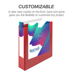 Samsill Durable 3 inch 3 Ring Binder, D Ring Binder, 100% Recycled Chipboard, Red
