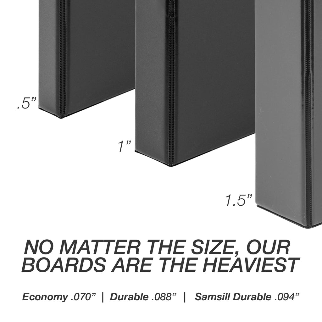 Samsill Durable 3 inch 3 Ring Binder, D Ring Binder, 100% Recycled Chipboard, Red