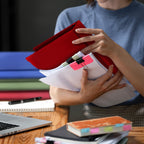 Samsill 2 Inch 3 Ring Binders, Made in USA, Economy Round Ring, Clear View Cover, 425 Sheet Capacity - for School, Home, Office - Red, 4 Pack