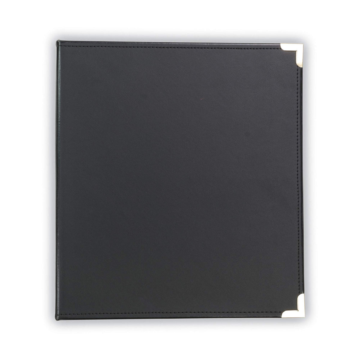 Samsill Classic Collection Leather 3 Ring Binder, Executive Presentation Portfolio, 0.5 Inch (Holds 100 Sheets), Brass Round Ring, Black