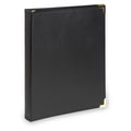 Samsill Classic Collection Leather 3 Ring Binder, Executive Presentation Portfolio, 0.5 Inch (Holds 100 Sheets), Brass Round Ring, Black