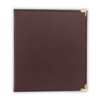 Samsill Classic Collection Leather 3 Ring Binder, Executive Presentation Portfolio, 0.5 Inch (Holds 100 Sheets), Brass Round Ring, Burgundy