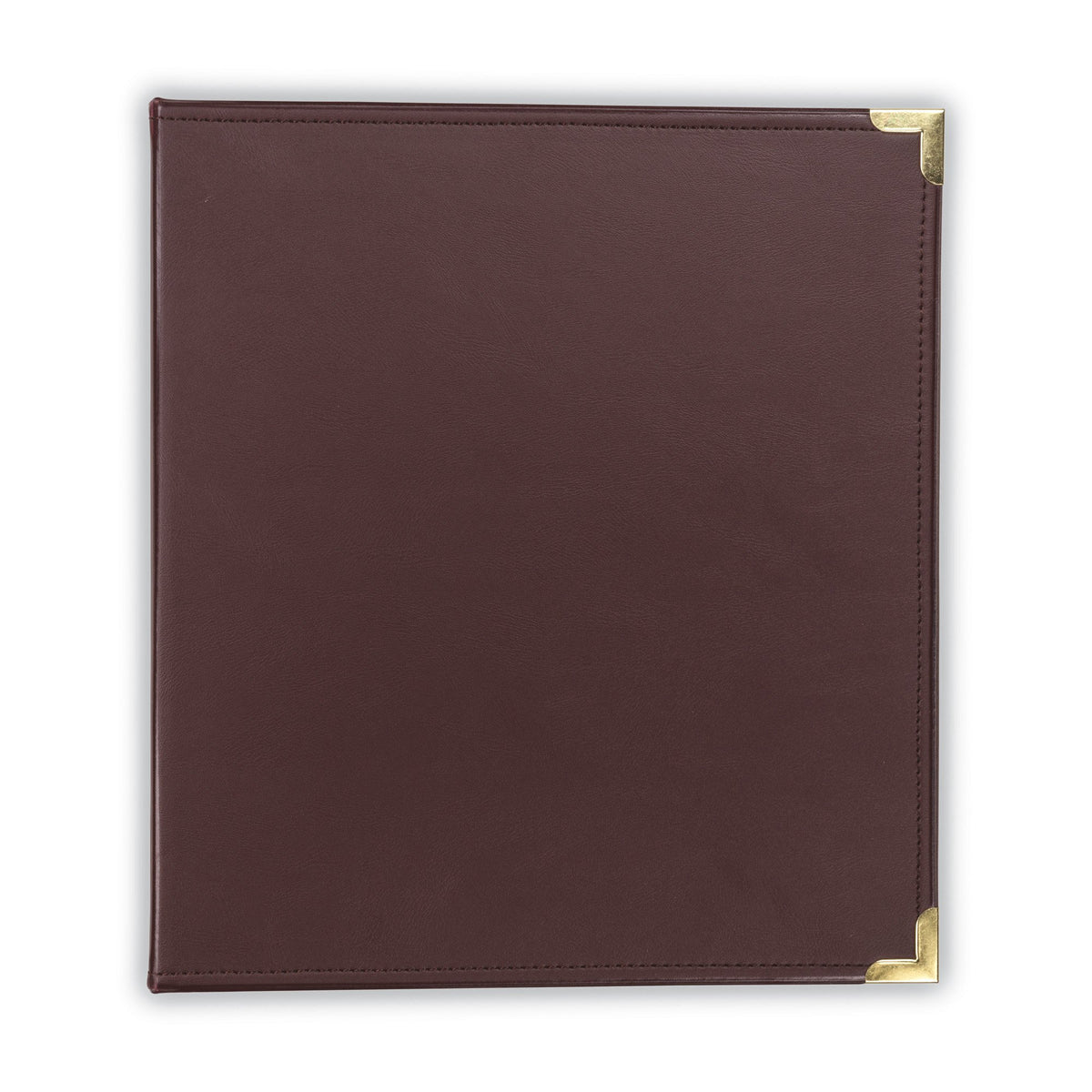 Samsill Classic Collection Leather 3 Ring Binder, Executive Presentation Portfolio, 0.5 Inch (Holds 100 Sheets), Brass Round Ring, Burgundy
