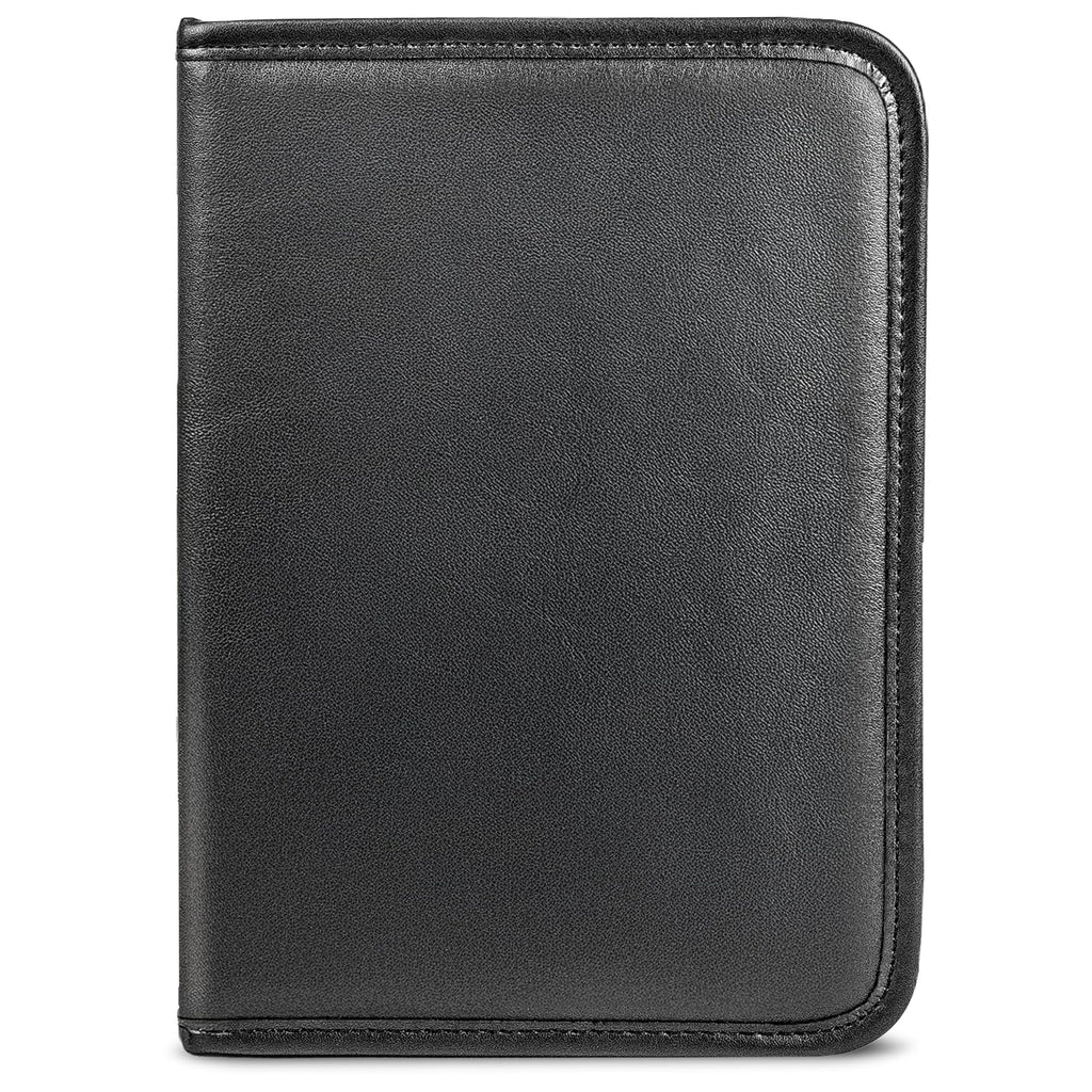 Samsill Professional Padfolio, Faux-Leather Mini Portfolio, with 5 x 8 Writing Pad, Black